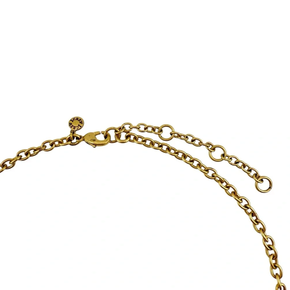 J. Crew Necklace in Orange, Gray, Peach and Cream Multi-Color Statement